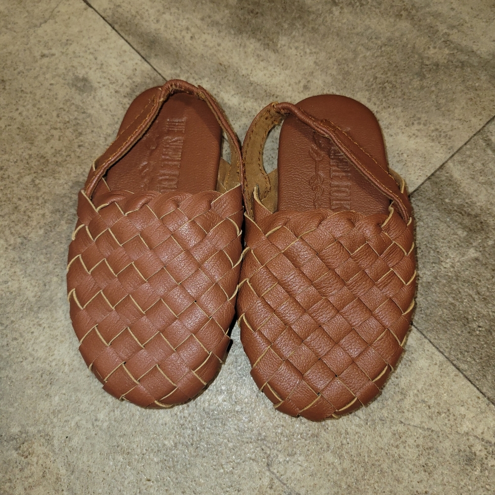 The Simple Folk Brown Woven Kids Sandals NWOT